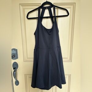 Halara Black Halter Dress w/built in shorts XL